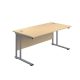 Jemini Rectangular Cantilever Desk 1400x800x730mm Maple/Silver KF806967 Office Plus #1 in Swords, Dublin, Ireland