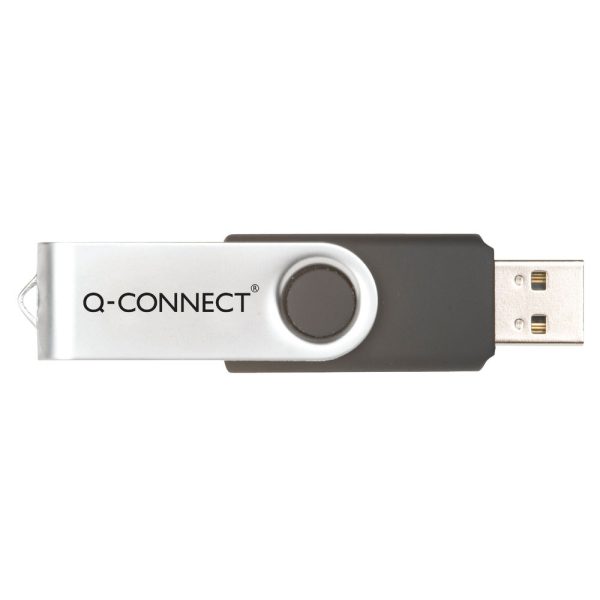 Q-Connect Silver/Black USB 2.0 Swivel 4Gb Flash Drive KF41511 #1 in Swords, Dublin, Ireland.