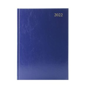 Desk Diary 2 Days Per Page A5 Blue 2022_swords_dublin_ireland