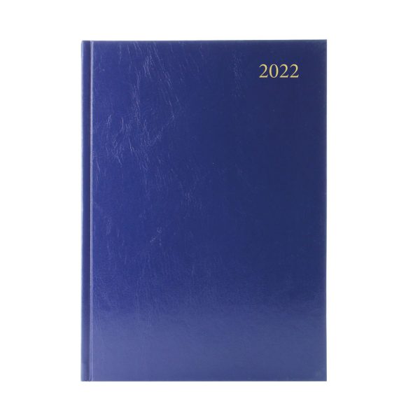 Desk Diary 2 Days Per Page A5 Blue 2022_swords_dublin_ireland